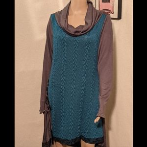DRESSFO KNIT LACE UP SIDE DRESS
